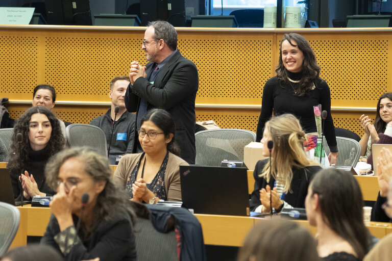 Human rights defenders Danilo Chammas (left) and Carolina de Moura (right) participated in the event.